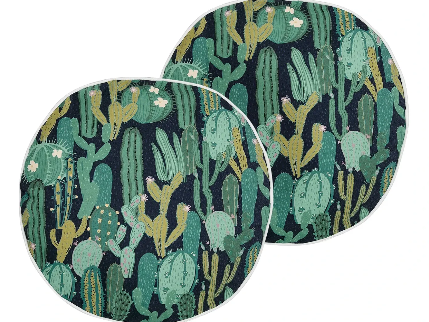 Set di 2 cuscini da esterno BUSSANA Trama di piante 40 x 40 cm Verde