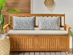 Set di 2 cuscini da esterno VALLORIA Trama floreale 40 x 60 cm Blu