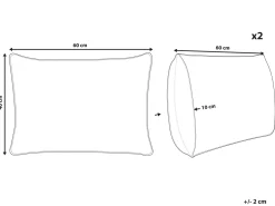 Set di 2 cuscini da esterno VALLORIA Trama floreale 40 x 60 cm Blu