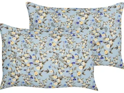 Set di 2 cuscini da esterno VALLORIA Trama floreale 40 x 60 cm Blu