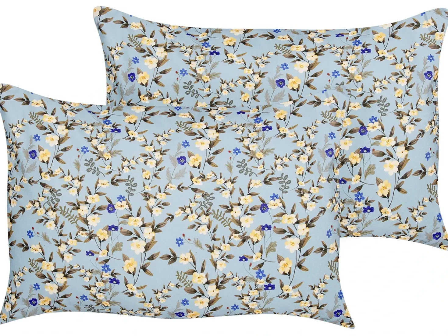 Set di 2 cuscini da esterno VALLORIA Trama floreale 40 x 60 cm Blu