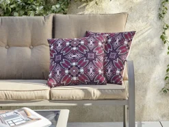Set di 2 cuscini da esterno MIRAGE Trama orientale 45 x 45 cm Viola