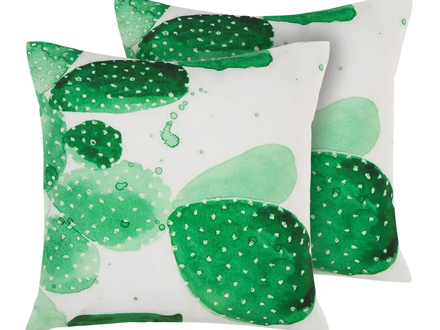 Set di 2 cuscini da esterno OSTINA Trama di piante 45 x 45 cm Verde