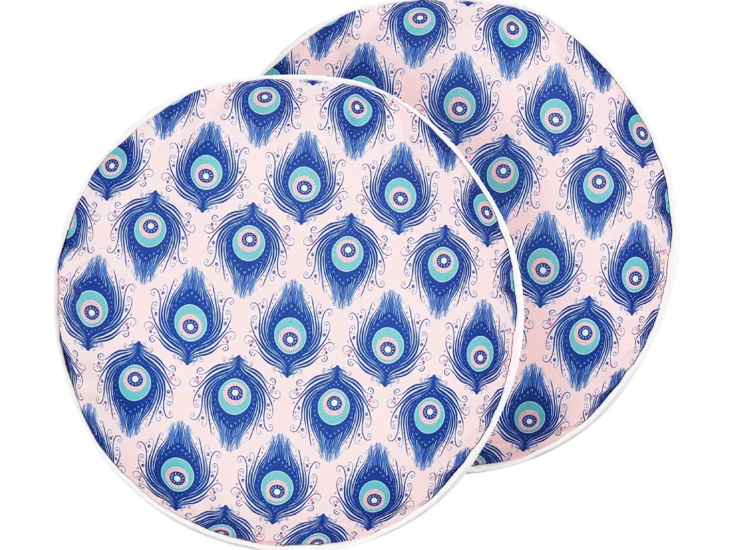 Set di 2 cuscini da esterno CERIANA Trama animale 40 x 40 cm Blu