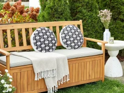 Set di 2 cuscini da esterno VALSORDA Trama geometrica 40 x 40 cm Grigio