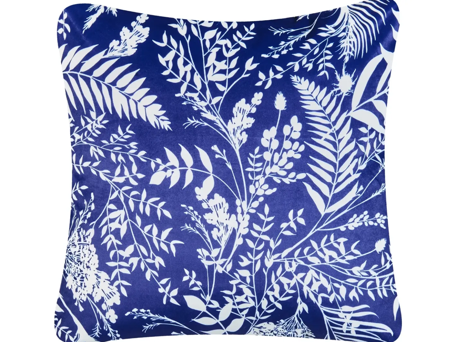 Set di 2 cuscini da esterno GLIMMER Trama di piante 45 x 45 cm Blu