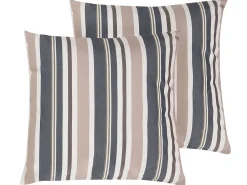 Set di 2 cuscini da esterno KASTOS A strisce 40 x 40 cm Tortora