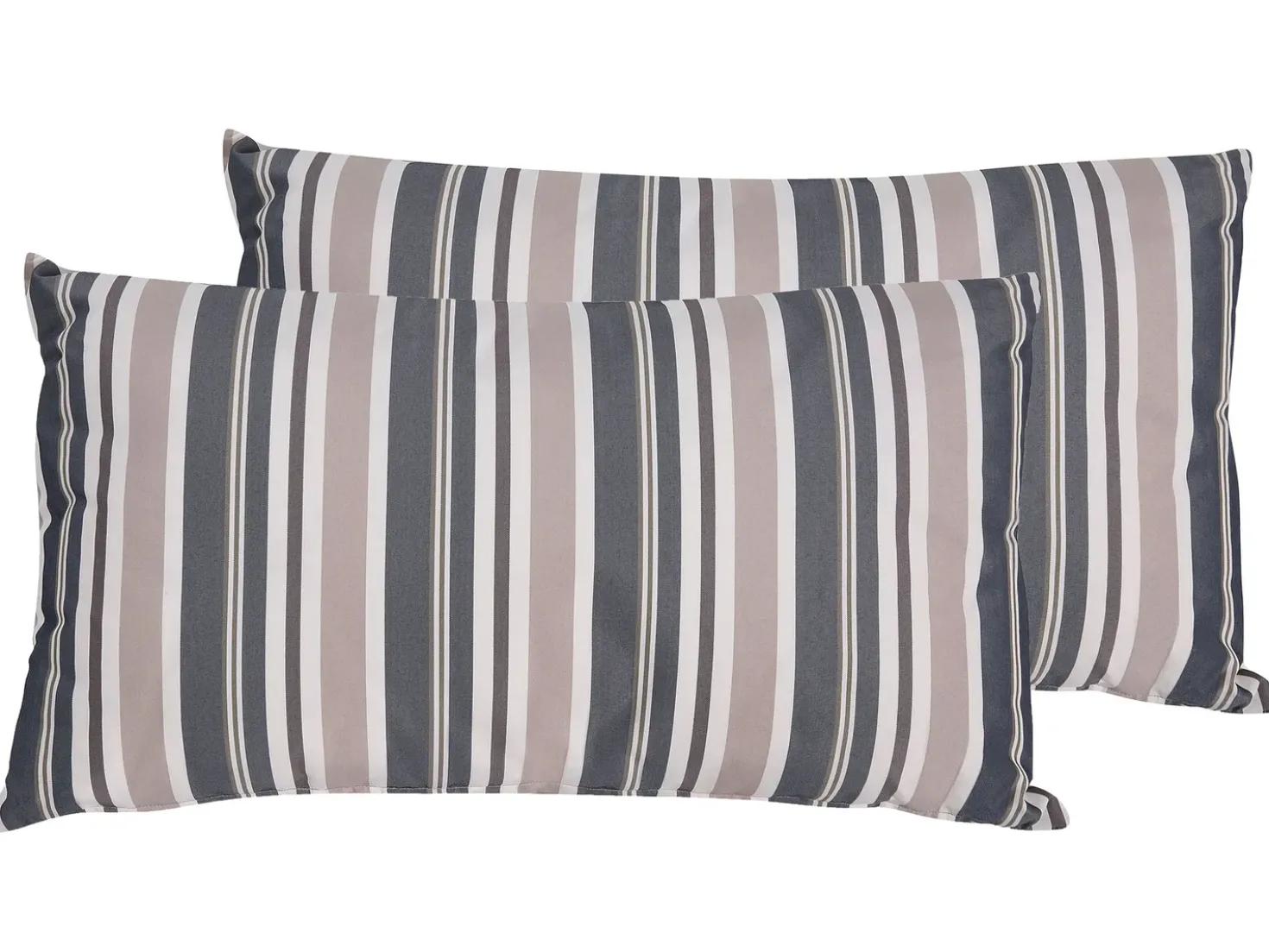 Set di 2 cuscini da esterno KASTOS A strisce 40 x 70 cm Tortora