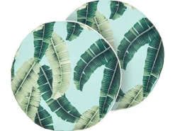 Set di 2 cuscini da esterno BOISSANO Trama di piante 40 x 40 cm Verde