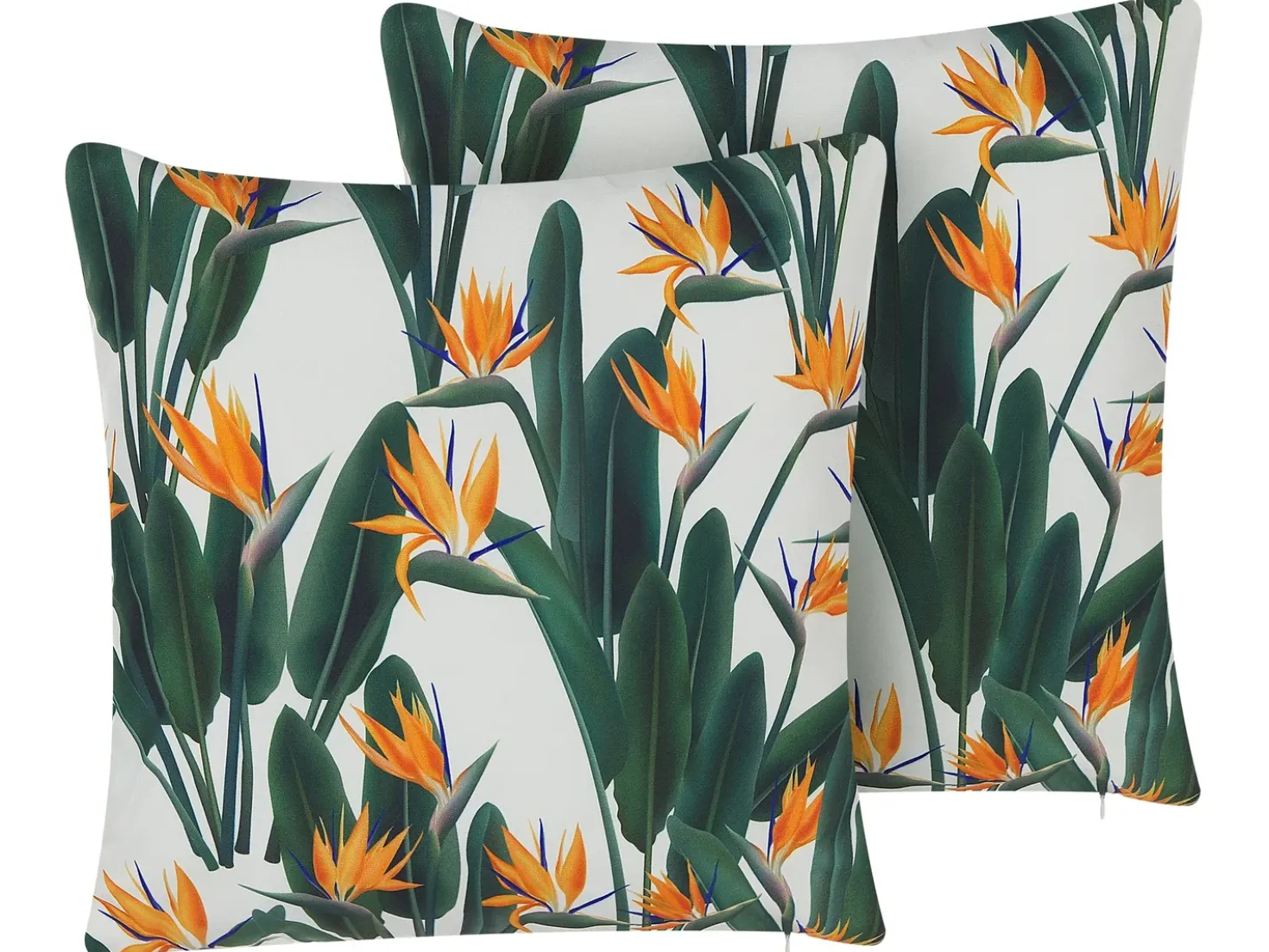 Set di 2 cuscini da esterno TSOTYLI Trama floreale 45 x 45 cm Verde