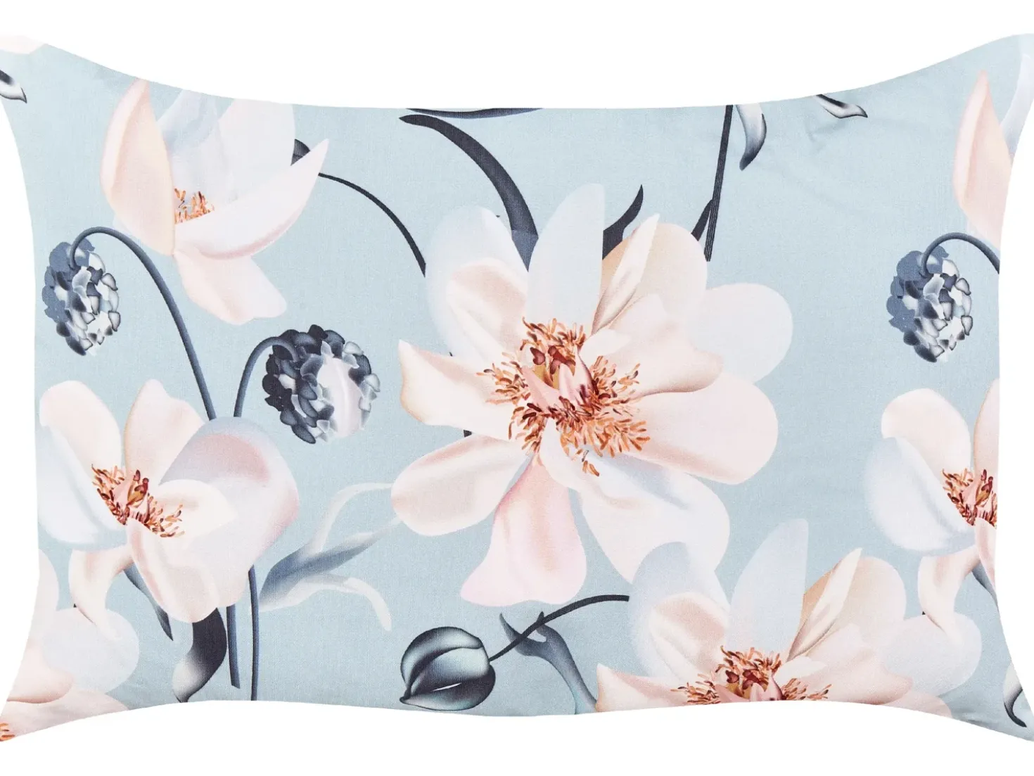 Set di 2 cuscini da esterno APRICALE Trama floreale 40 x 60 cm Blu