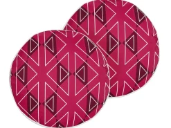 Set di 2 cuscini da esterno MEZZANO Trama geometrica 40 x 40 cm Rosa