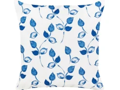 Set di 2 cuscini da esterno TORBORA Trama di piante 45 x 45 cm Bianco Blu