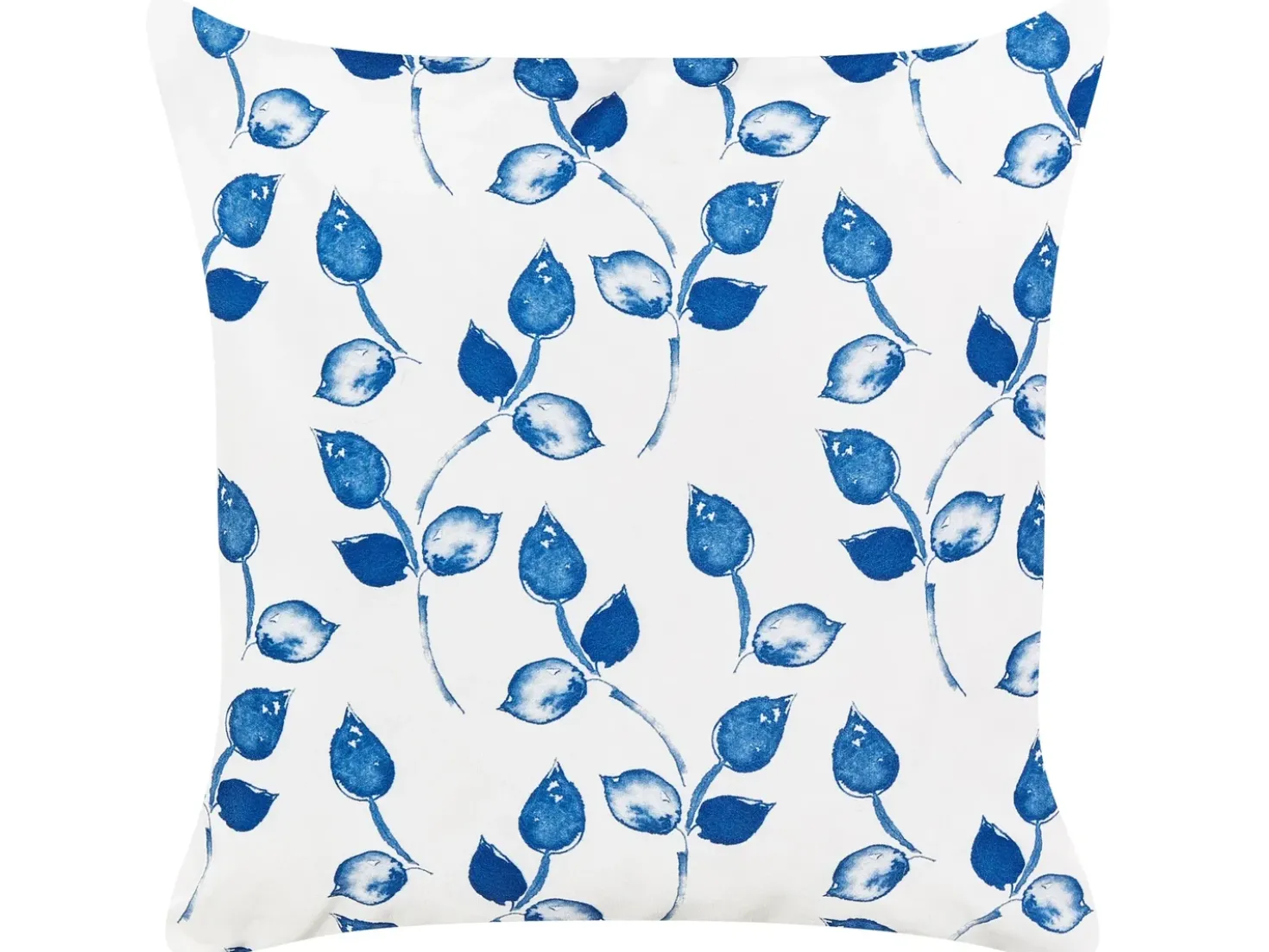 Set di 2 cuscini da esterno TORBORA Trama di piante 45 x 45 cm Bianco Blu
