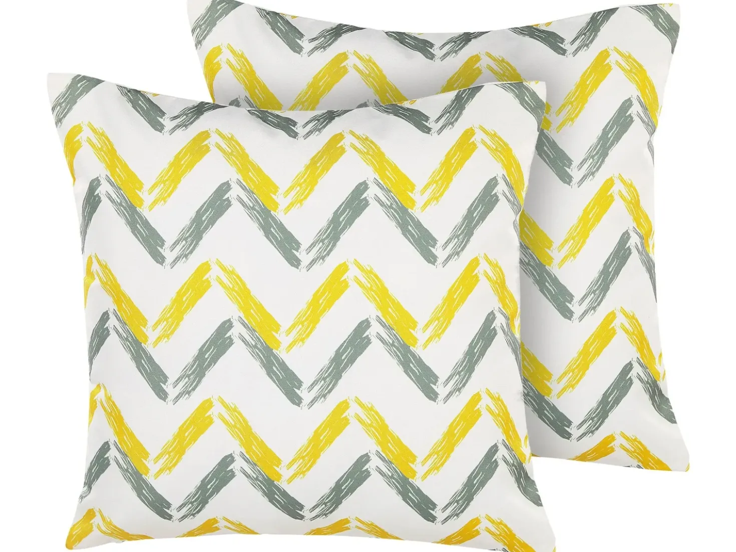 Set di 2 cuscini da esterno AFFILE Trama Chevron 45 x 45 cm Multicolore