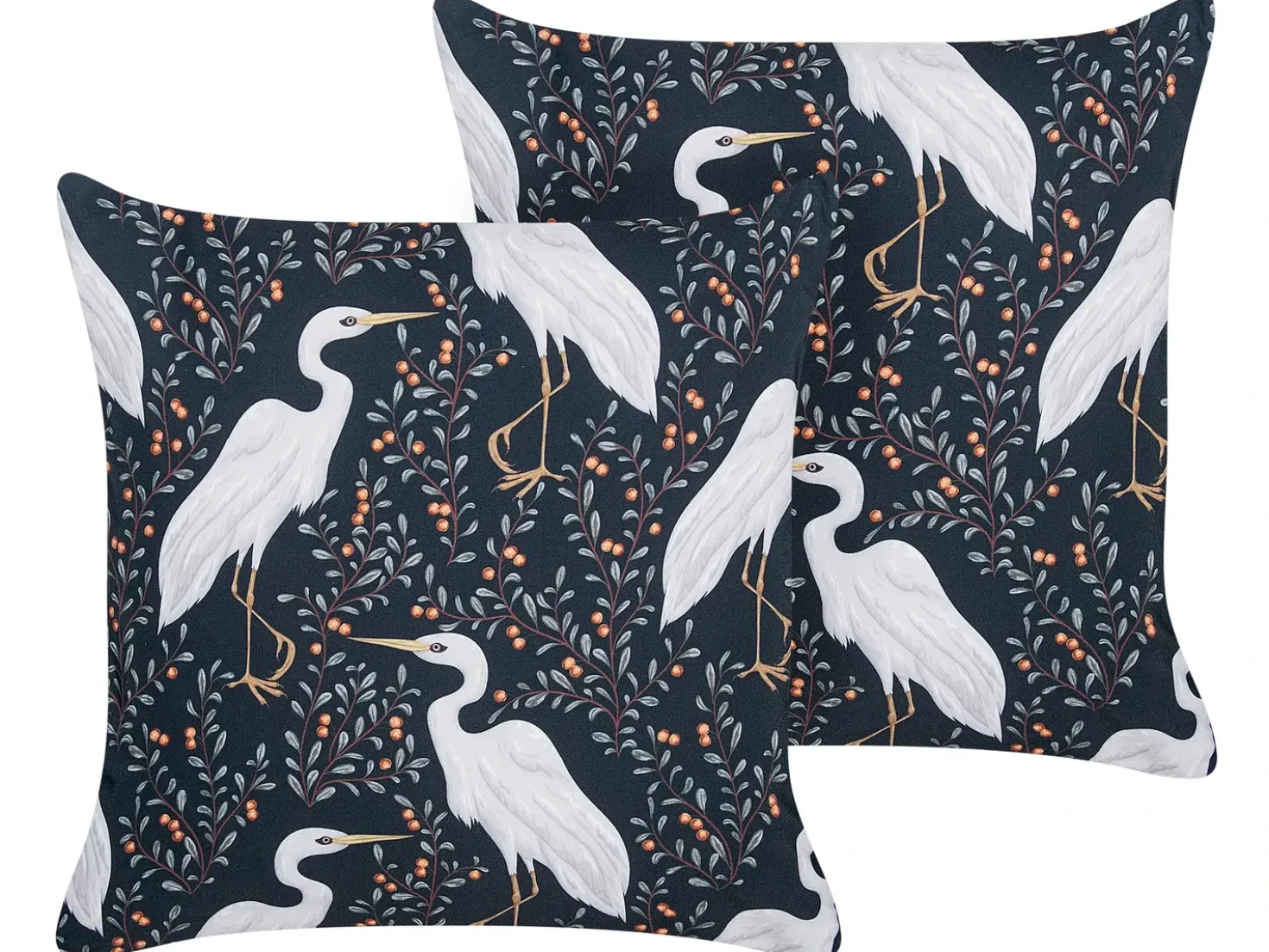 Set di 2 cuscini da esterno PIANAZZO Trama animale 45 x 45 cm Nero