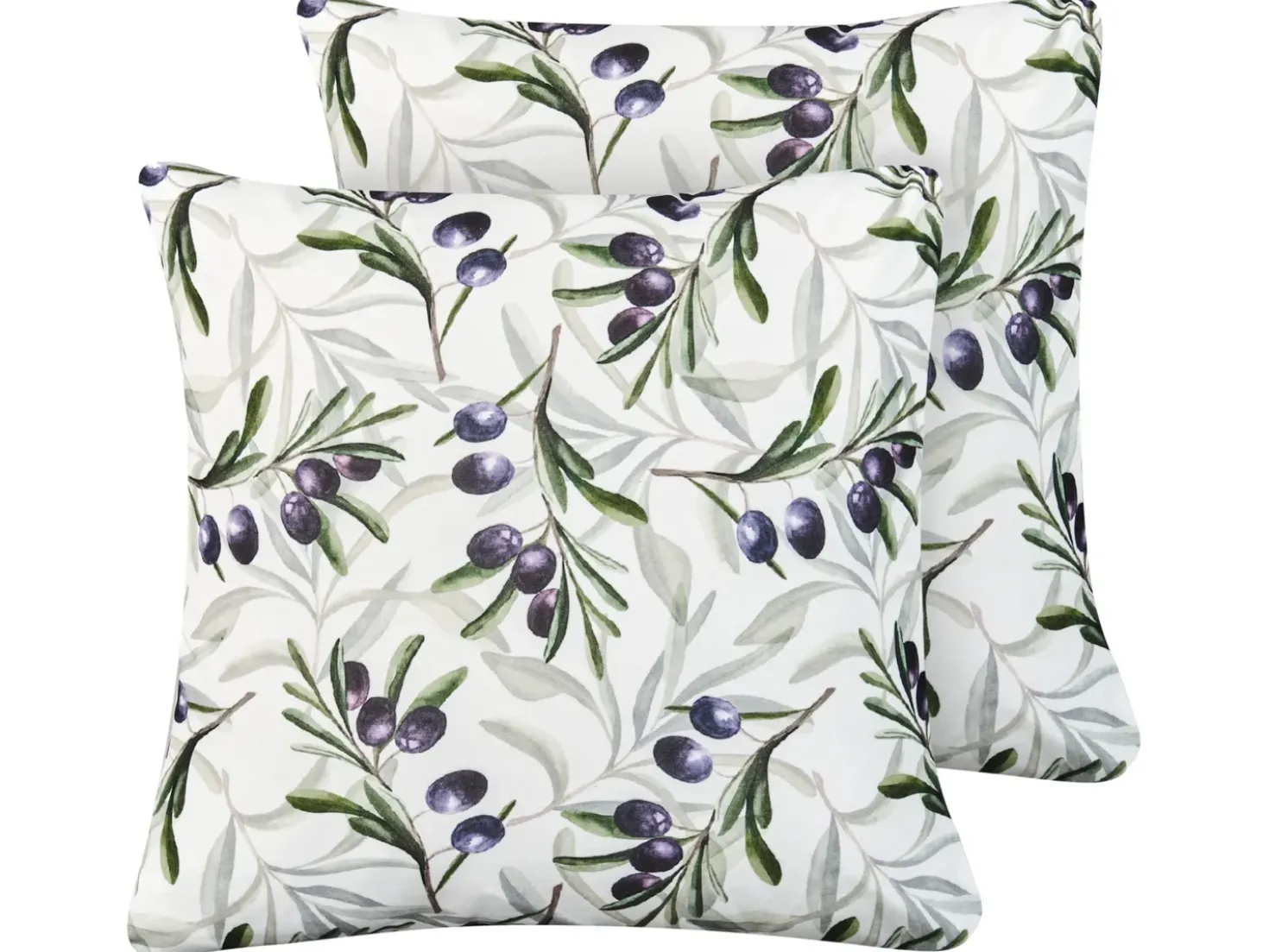 Set di 2 cuscini da esterno TRANQUI Trama di piante 45 x 45 cm Multicolore