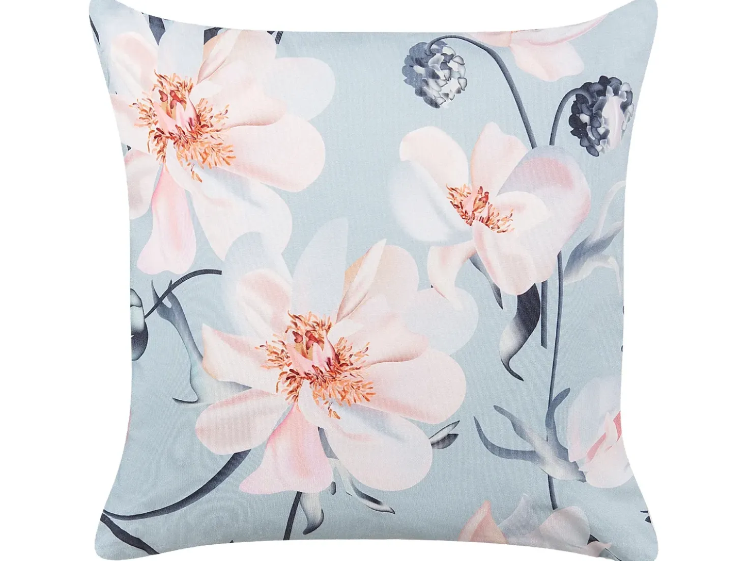 Set di 2 cuscini da esterno APRICALE Trama floreale 45 x 45 cm Blu