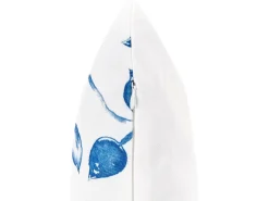 Set di 2 cuscini da esterno TORBORA Trama di piante 40 x 60 cm Bianco Blu