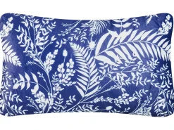 Set di 2 cuscini da esterno GLIMMER Trama di piante 30 x 50 cm Blu