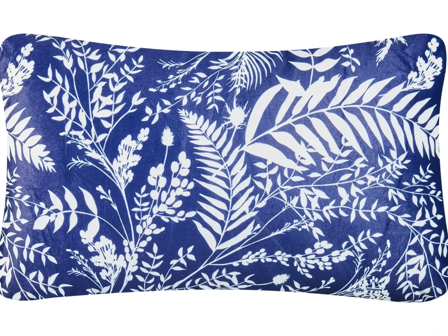 Set di 2 cuscini da esterno GLIMMER Trama di piante 30 x 50 cm Blu