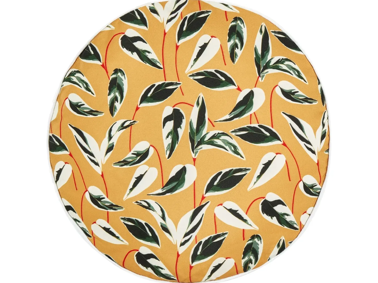 Set di 2 cuscini da esterno TAGGIA Trama di piante 40 x 40 cm Giallo