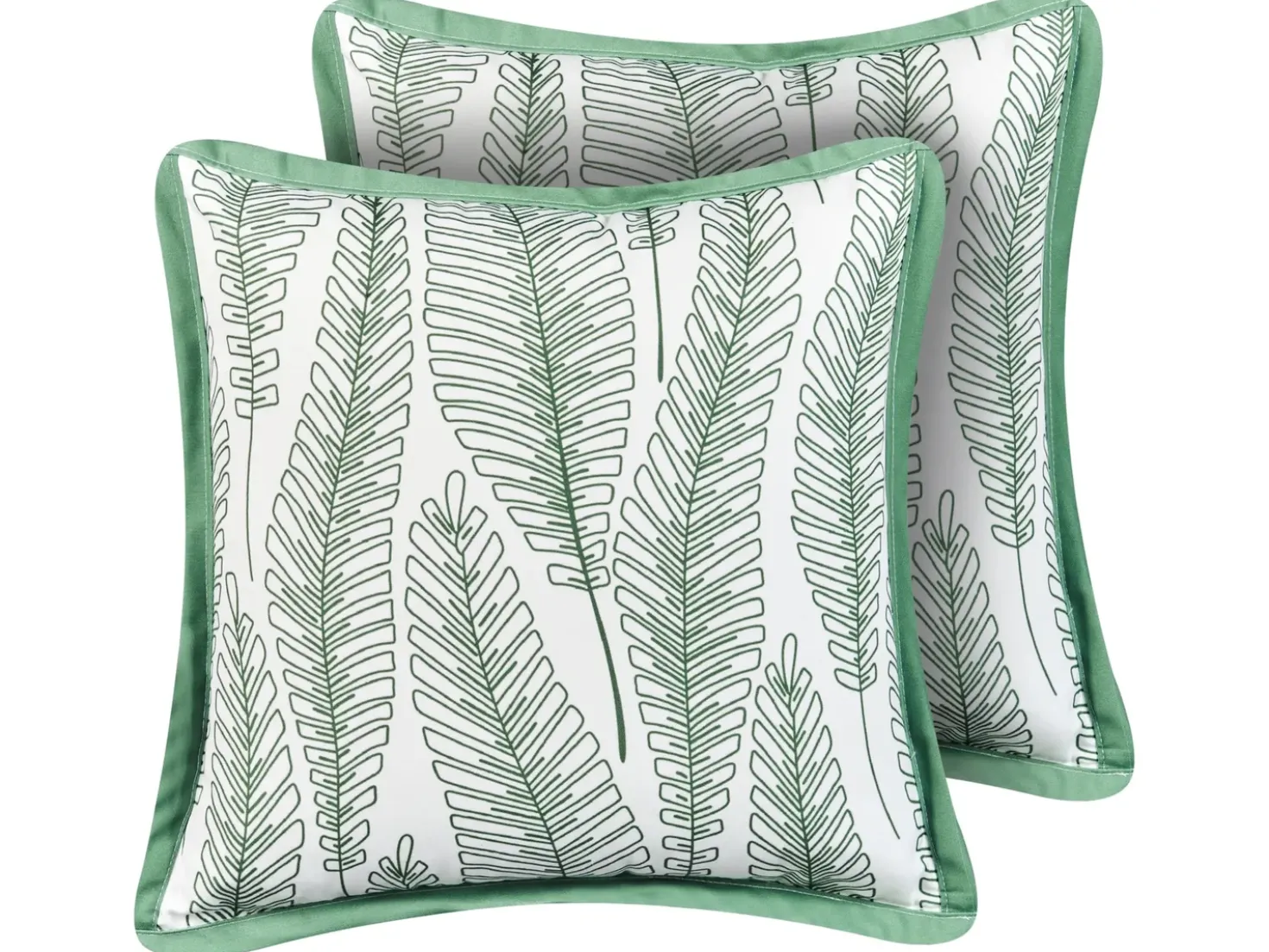 Set di 2 cuscini da esterno MEADOW Trama di piante 45 x 45 cm Verde