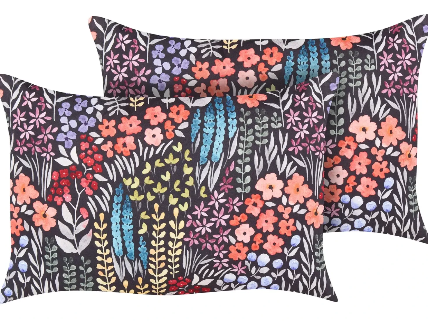 Set di 2 cuscini da esterno CASTELARO Trama floreale 40 x 60 cm Multicolore
