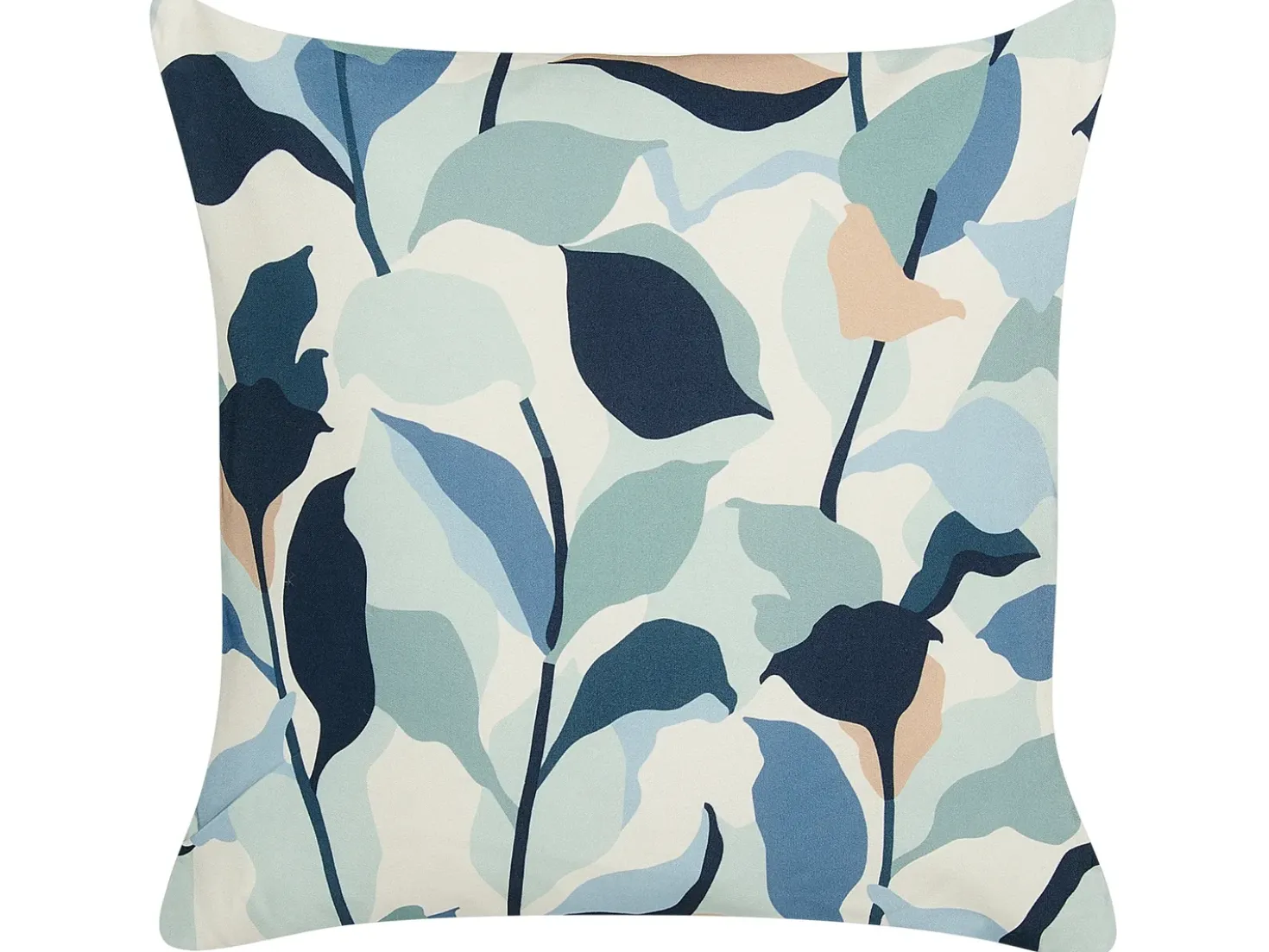 Set di 2 cuscini da esterno VEGLINO Trama di piante 45 x 45 cm Blu