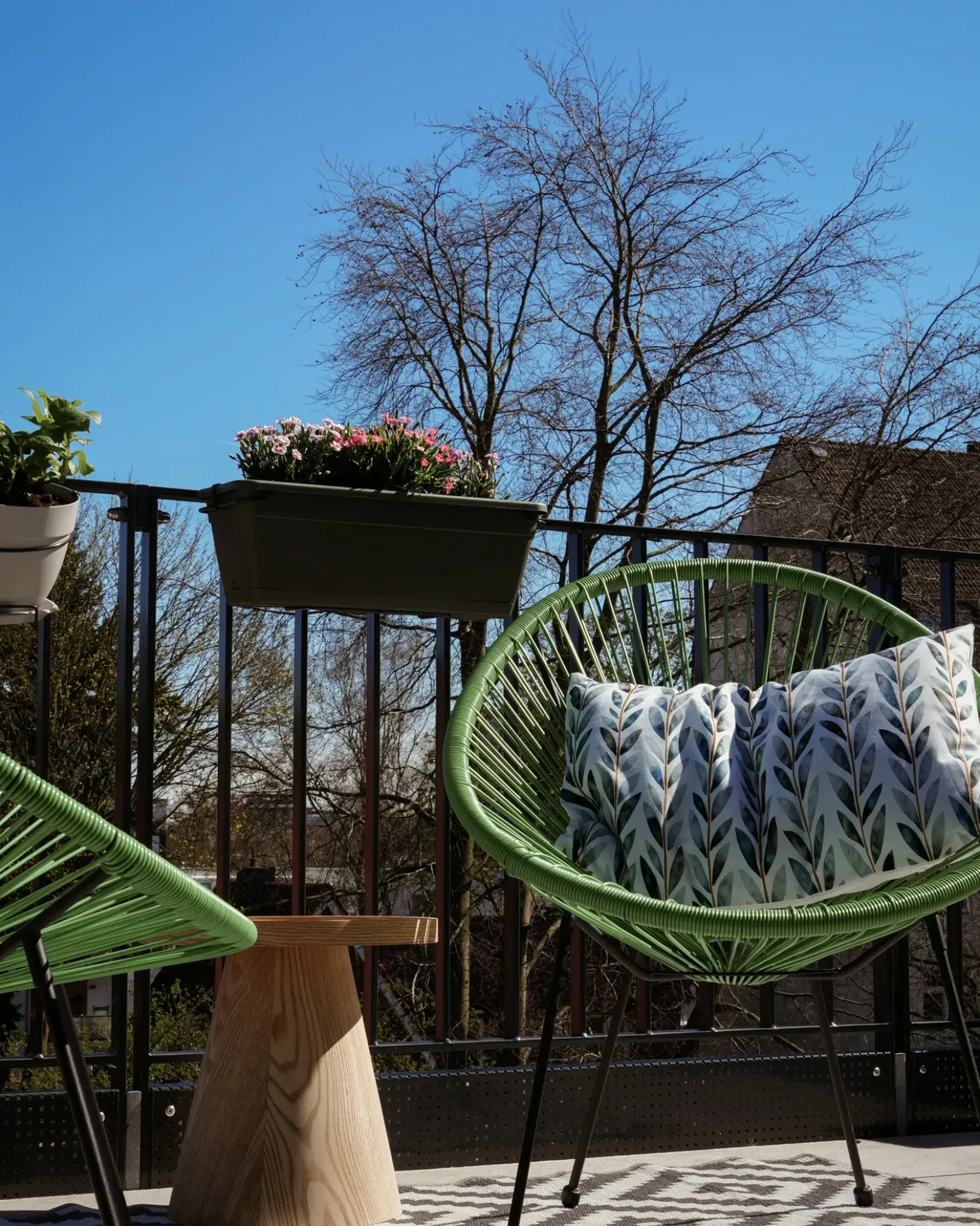 Set di 2 cuscini da esterno LOANO Trama di piante 40 x 60 cm Verde