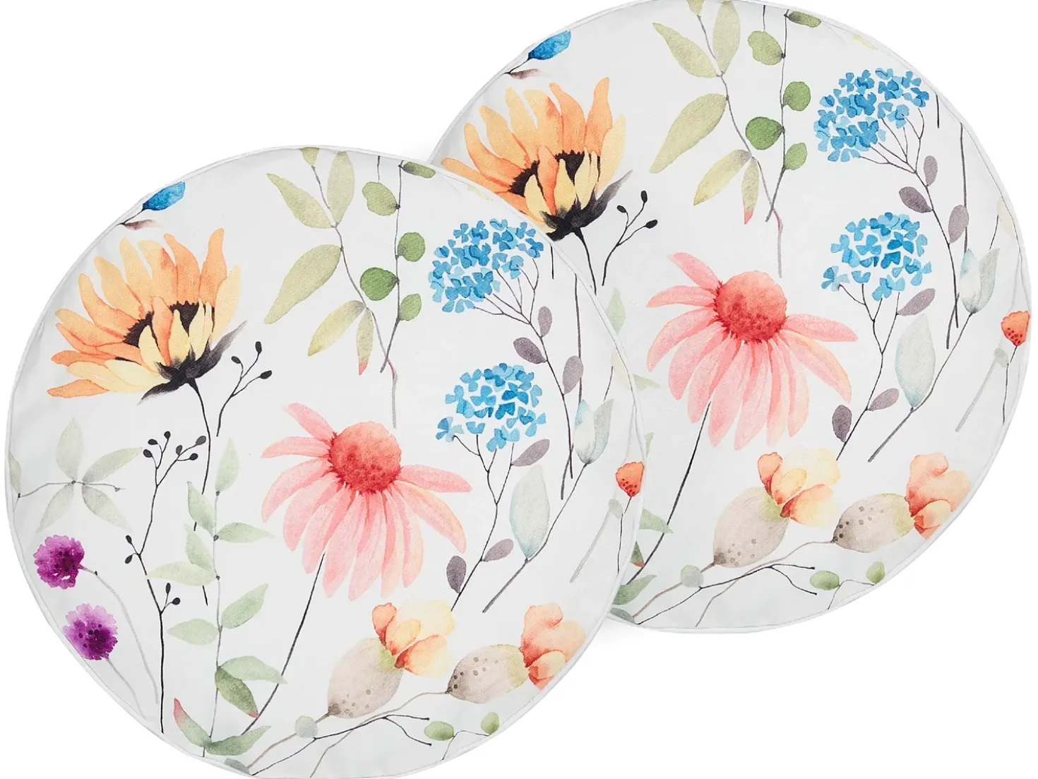 Set di 2 cuscini da esterno MONESI Trama floreale 40 x 40 cm Multicolore