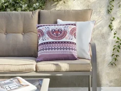 Set di 2 cuscini da esterno TVISTA Trama orientale 45 x 45 cm Viola