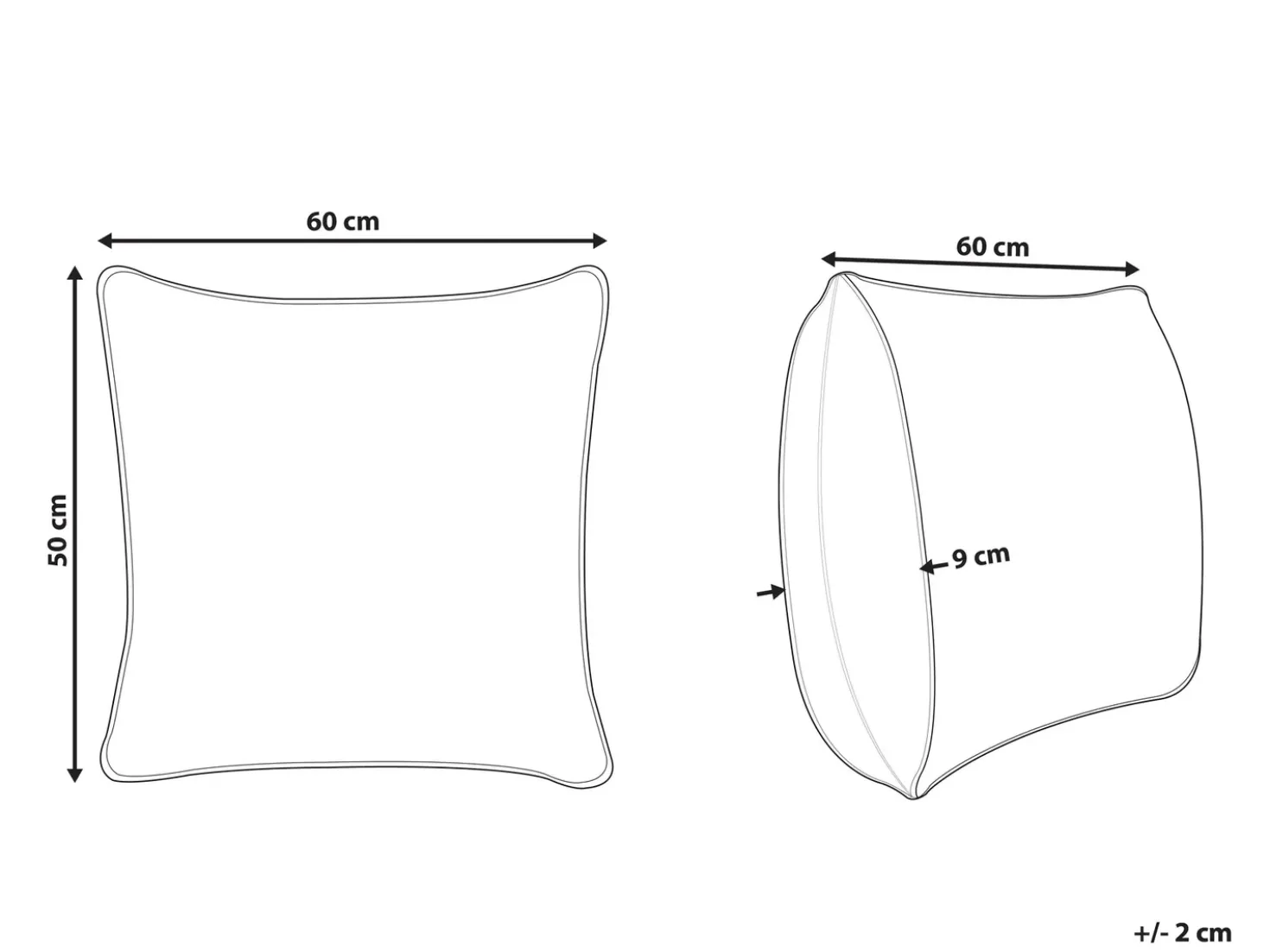Set di 2 cuscini da letto TRIGLAV Alto Poliestere 50 x 60 cm Bianco