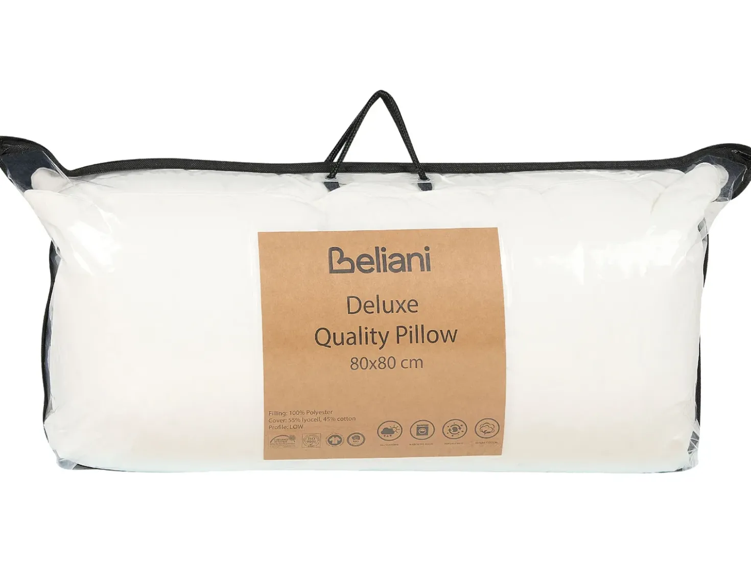 Set di 2 cuscini da letto TRIGLAV Basso Poliestere 80 x 80 cm Bianco