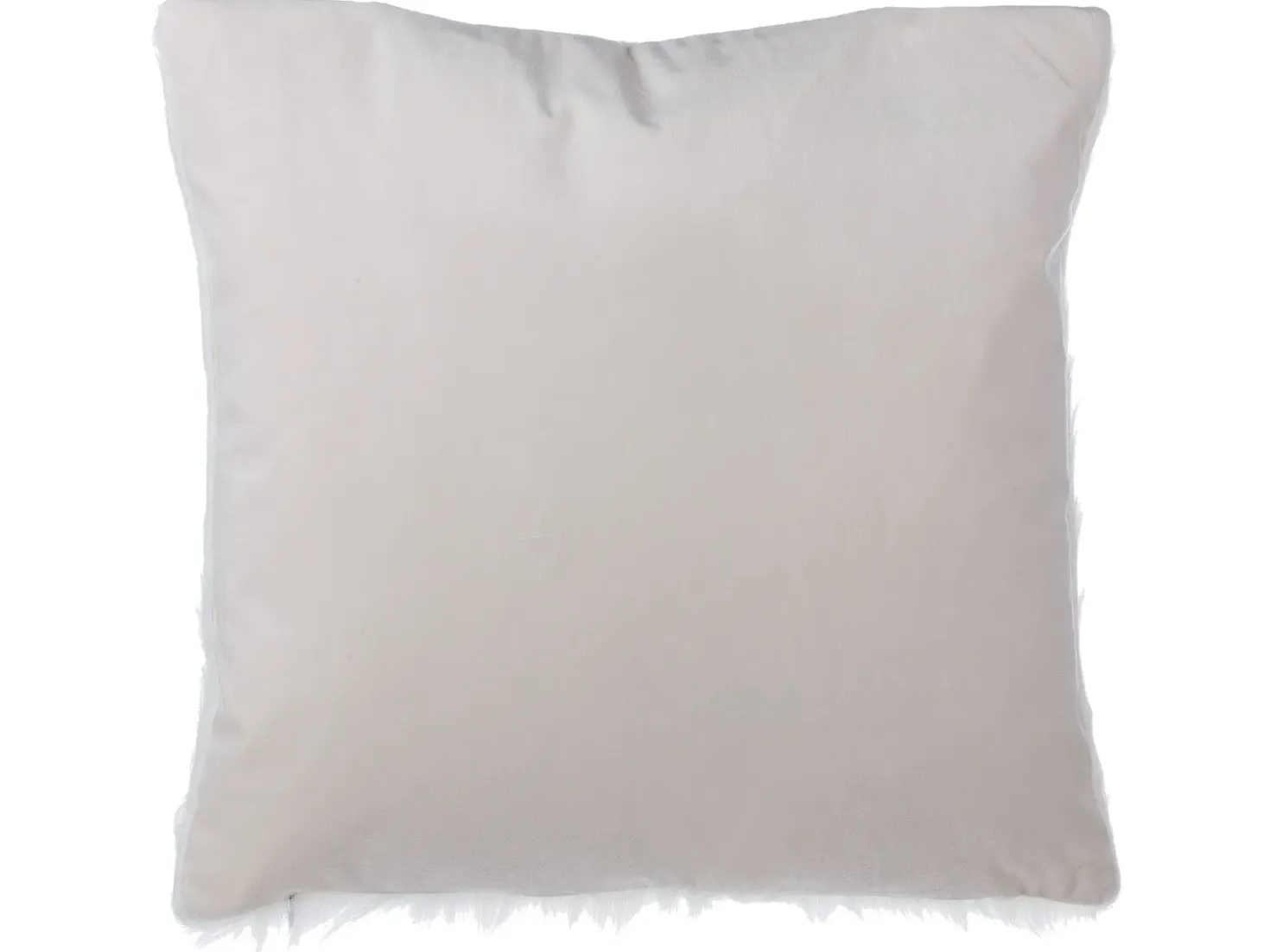 Set di 2 cuscini DAISY Finta pelliccia 45 x 45 cm Beige chiaro Tinta unita