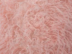 Set di 2 cuscini DAISY Finta pelliccia 45 x 45 cm Rosa Tinta unita