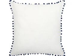 Set di 2 cuscini DANDELION 45 x 45 cm Blu scuro Trama di piante