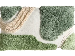 Set di 3 cuscini decorativi ALSTONIA Cotone 30 x 50 cm 45 x 45 cm Verde Trama astratta