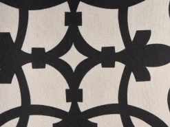 Set di 3 cuscini decorativi MERBAU Cotone 45 x 45 cm Nero/Beige Trama astratta
