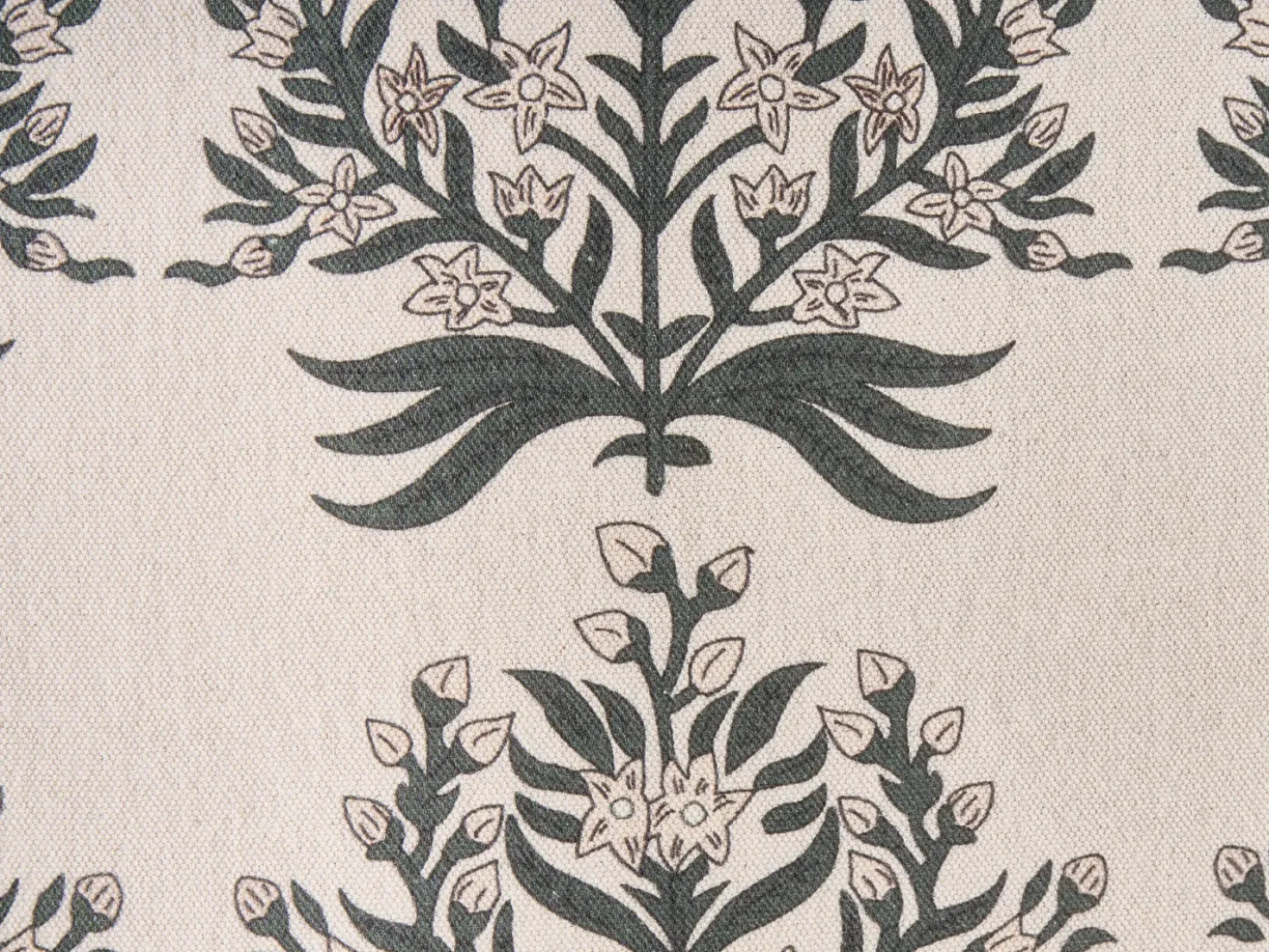 Set di 3 cuscini decorativi MYRISTICA Cotone 30 x 50 cm 45 x 45 cm Beige Trama floreale
