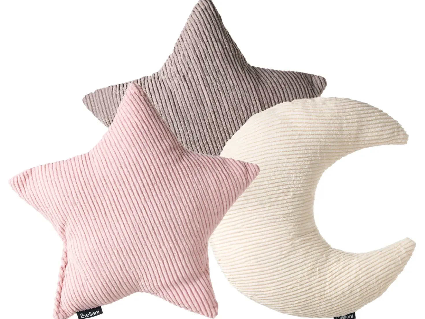 Set di 3 cuscini decorativi LUNA Velluto a coste 35 x 30 cm 35 x 35 cm Multicolore Tinta unita