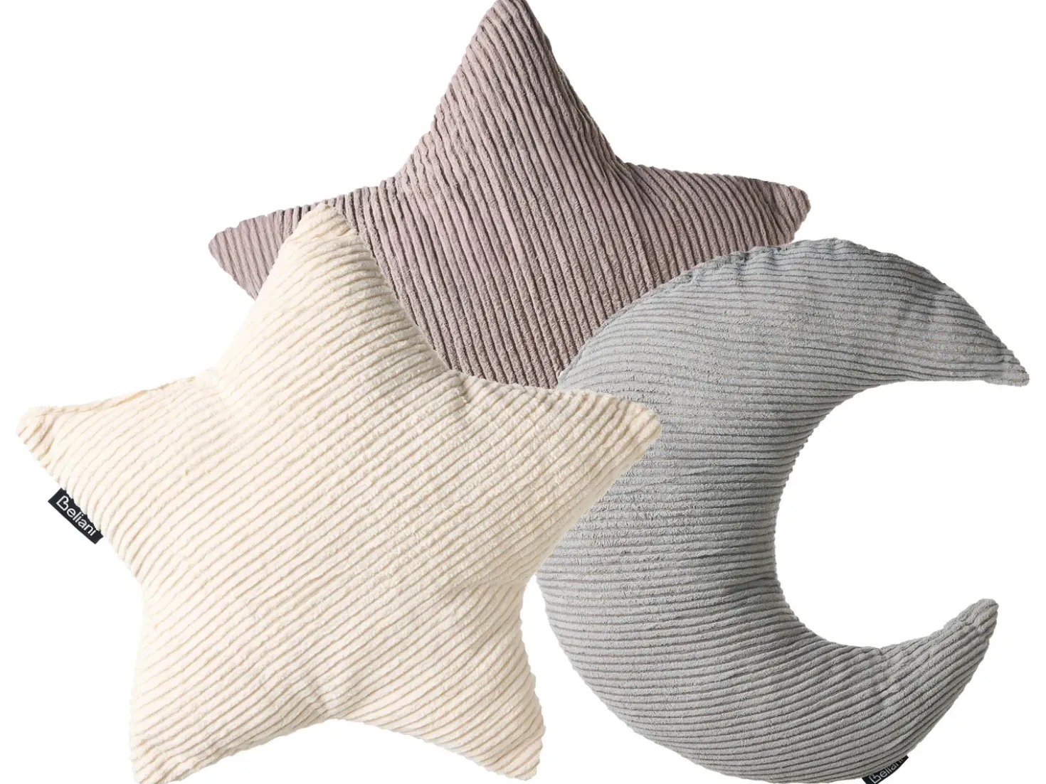 Set di 3 cuscini decorativi LUNA Velluto a coste 35 x 30 cm 35 x 35 cm Multicolore Tinta unita
