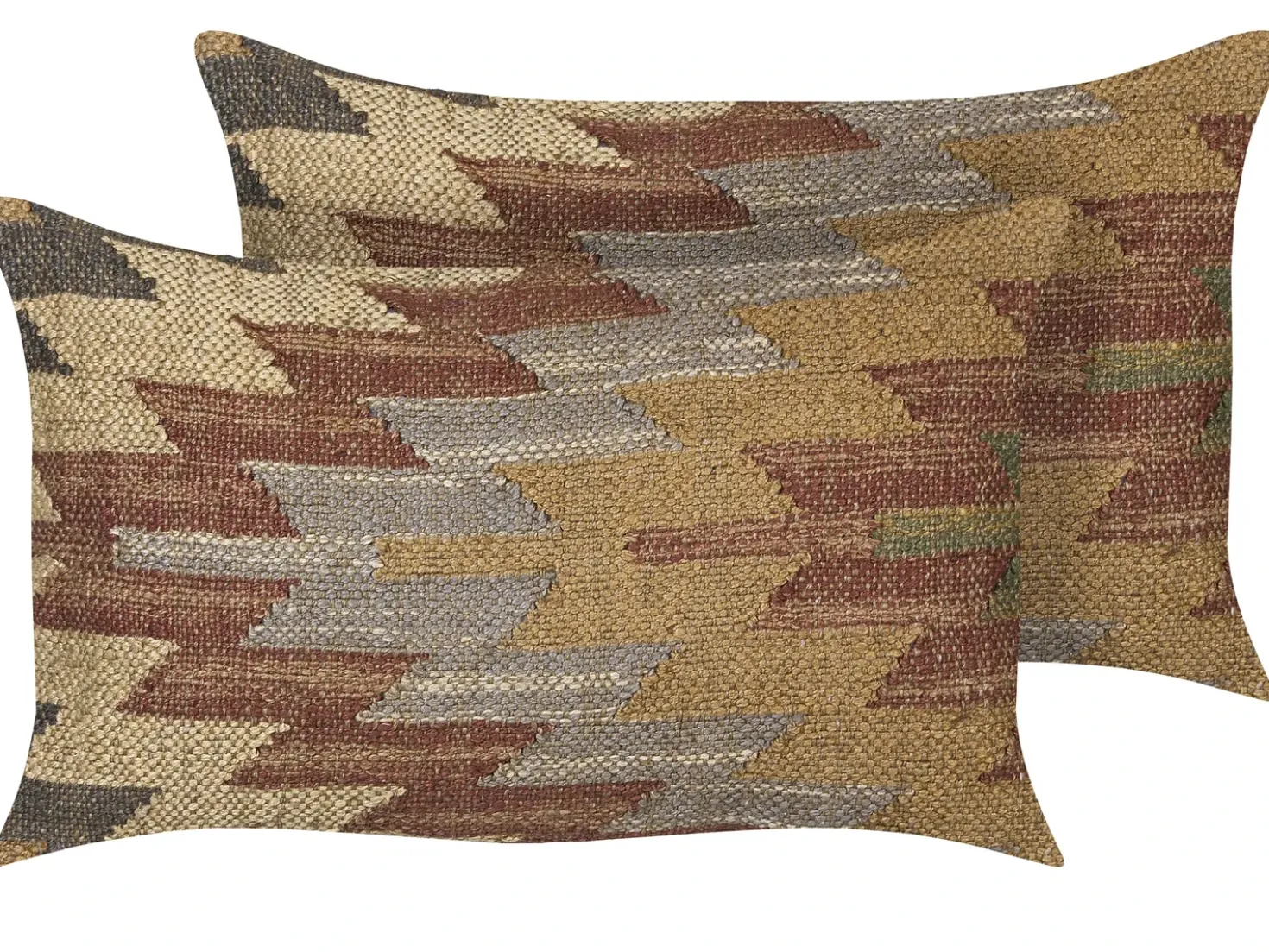 Set di 2 cuscini DEEPOR Iuta 30 x 50 cm Multicolore Trama orientale