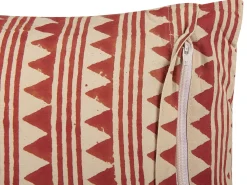 Set di 2 cuscini DEGLUPTA Cotone 45 x 45 cm Rosso Trama Chevron