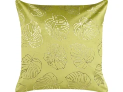 Set di 2 cuscini DELICIOSA Velluto 45 x 45 cm Verde chiaro Trama di piante