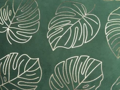 Set di 2 cuscini DELICIOSA Velluto 45 x 45 cm Verde scuro Trama di piante