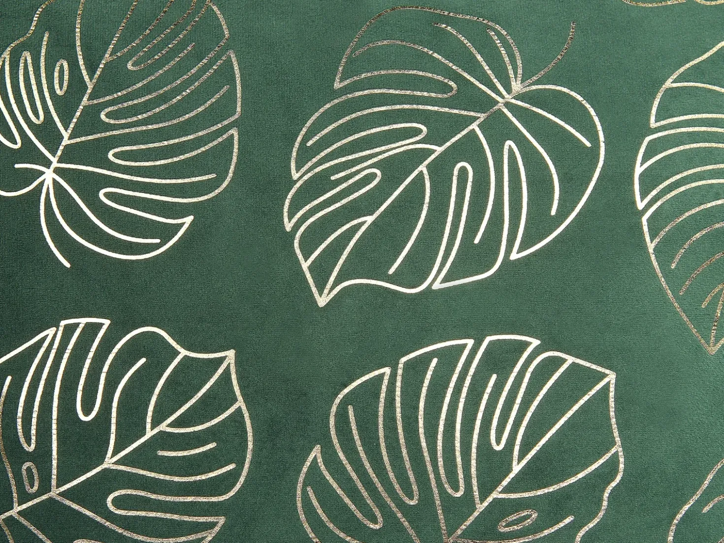 Set di 2 cuscini DELICIOSA Velluto 45 x 45 cm Verde scuro Trama di piante