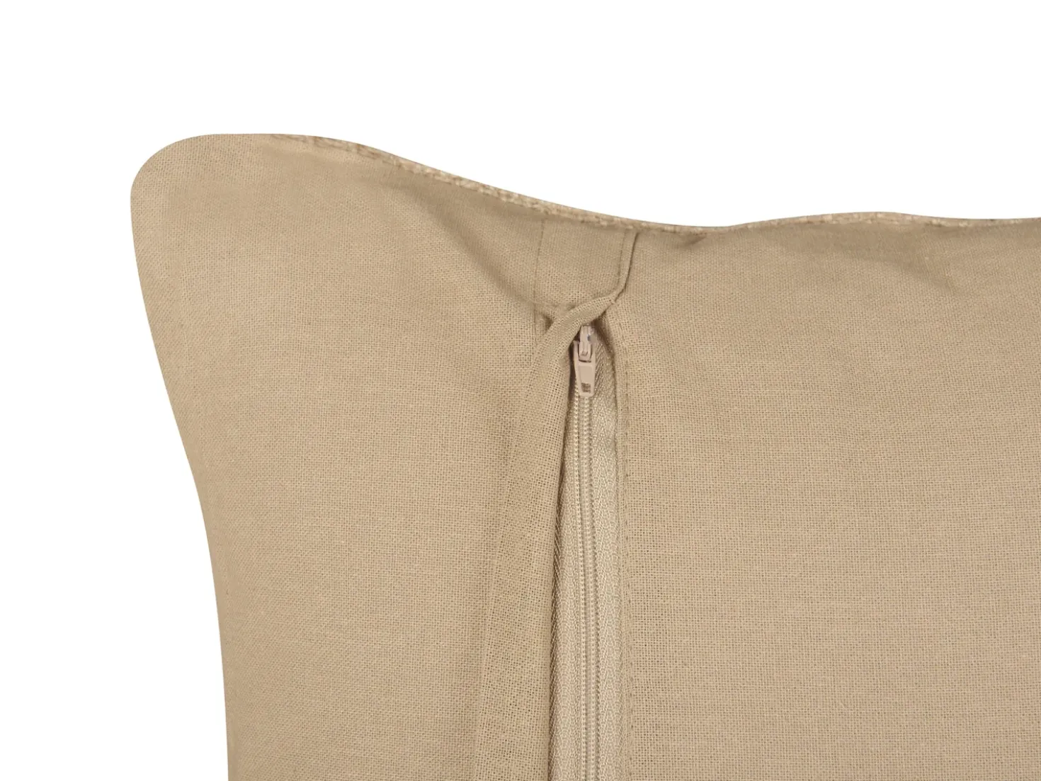 Set di 2 cuscini DESALIX Iuta 45 x 45 cm Beige A strisce