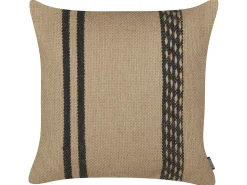 Set di 2 cuscini DESALIX Iuta 45 x 45 cm Beige A strisce