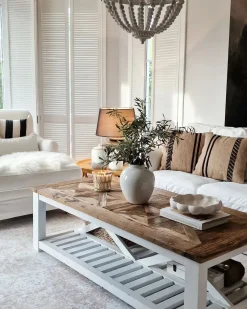 Set di 2 cuscini DESALIX Iuta 45 x 45 cm Beige A strisce